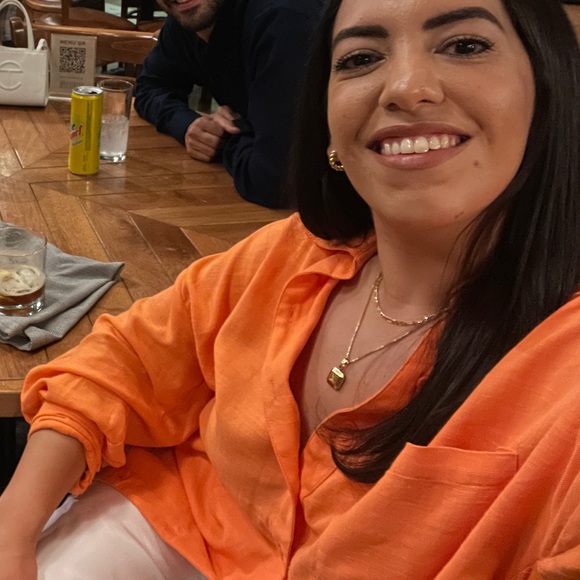 Starlow Orange Button Up - Picture 4 of 9